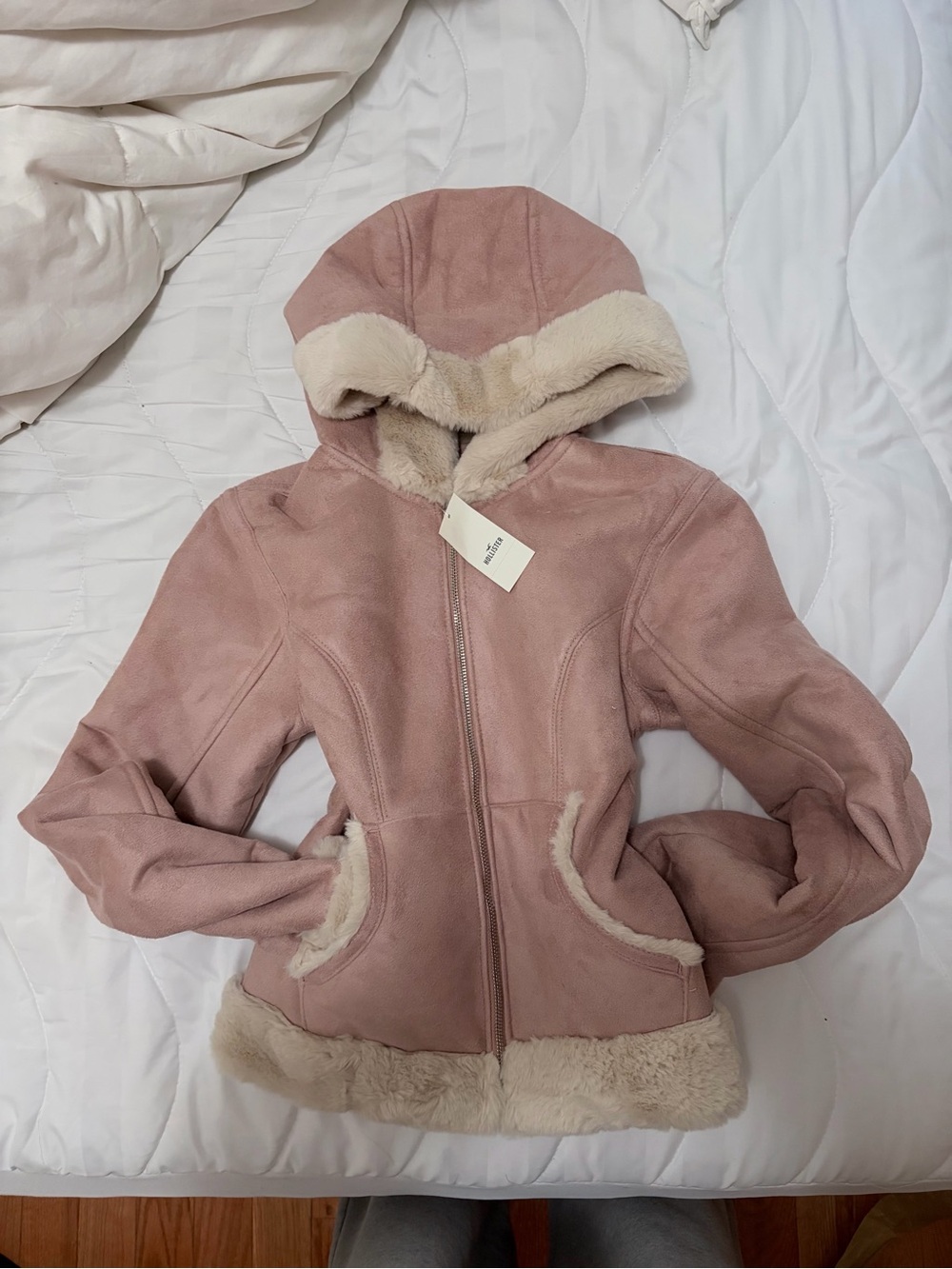 Hollister faux fur jacket